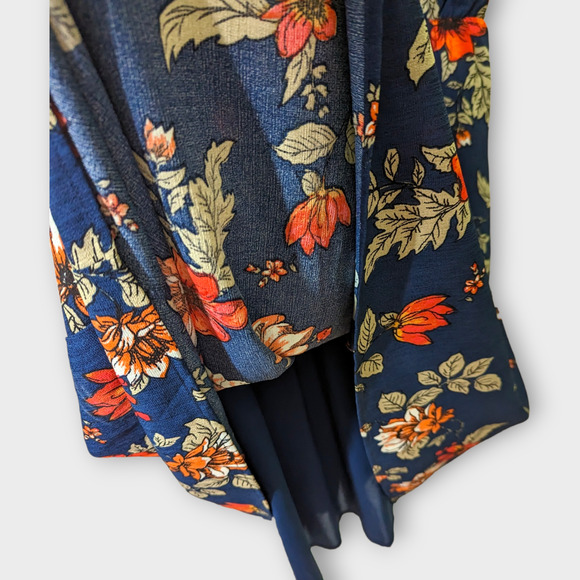 MARKET & SPRUCE Evander Stitch Fix Blue Floral Dress Size Medium NEW - Picture 5 of 9